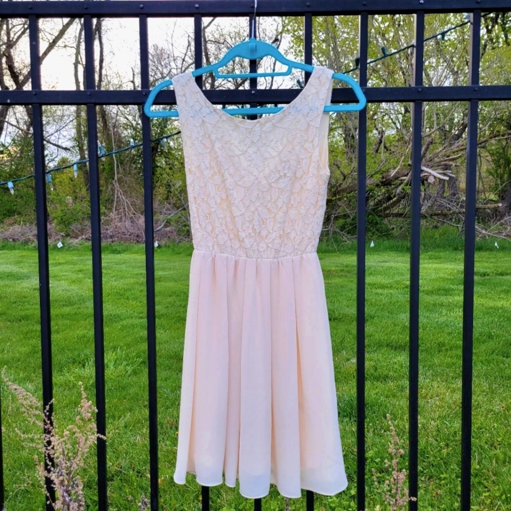 Off White A-line Dress